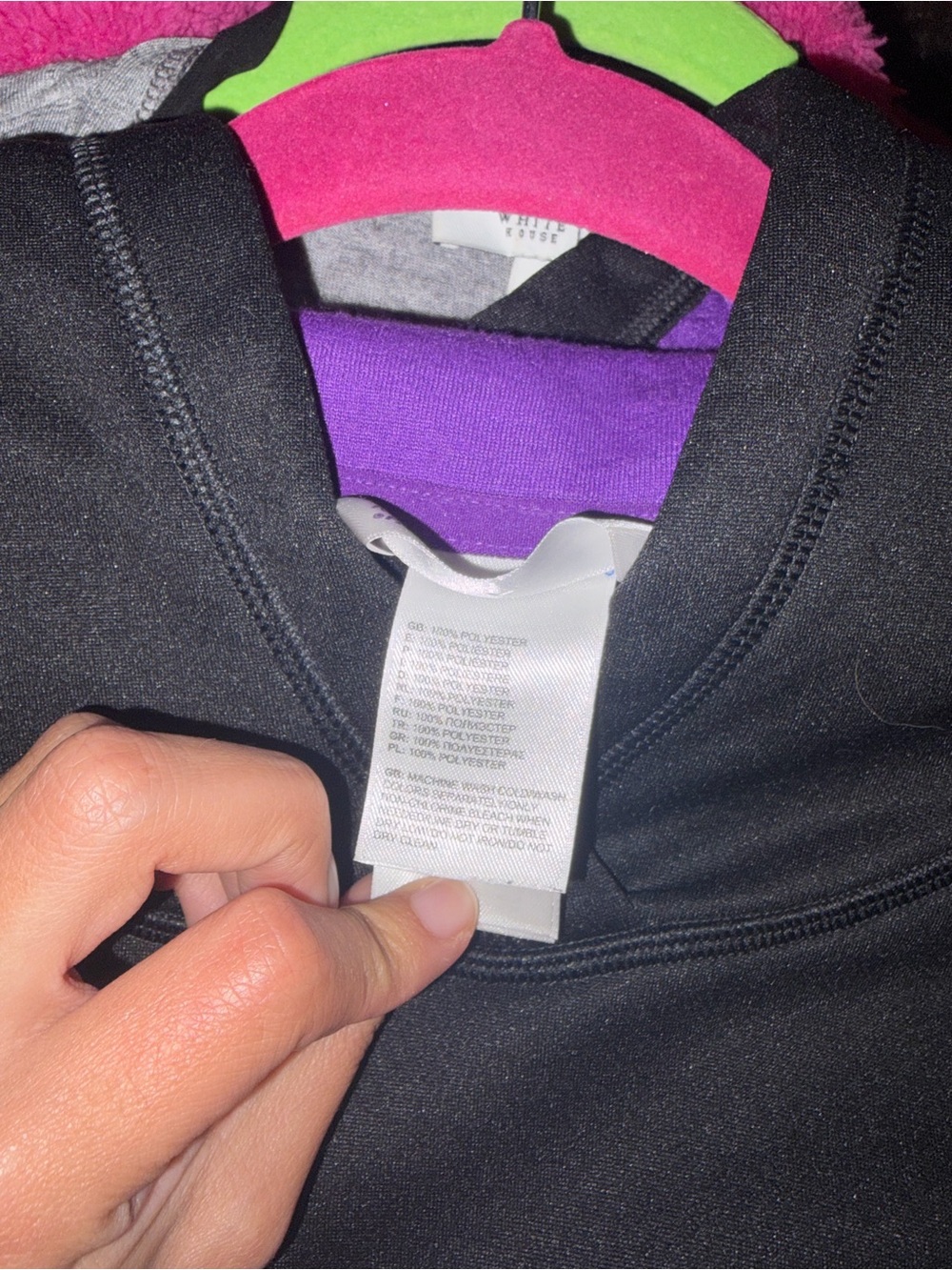 The North Face Black Hoodie with Purple Logo and Lined Hood - Picture 7 of 8